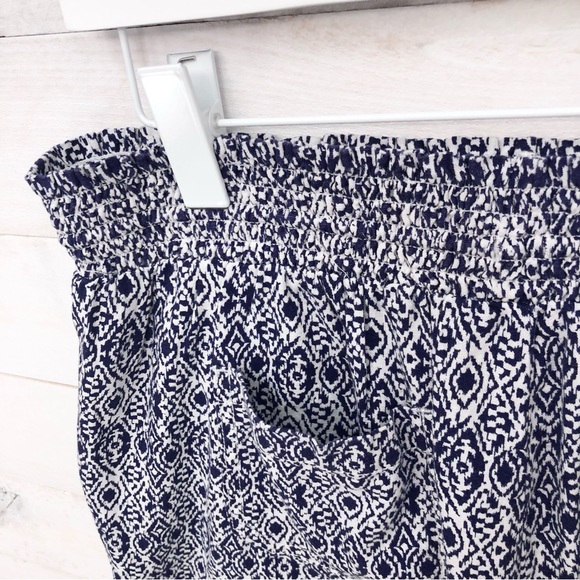 Briggs Wm's Linen Blend Short • Sz L • Navy Print • NWT - Picture 5 of 9